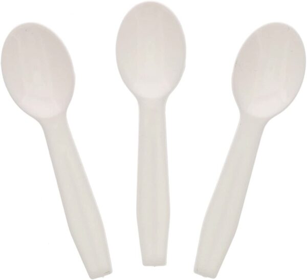 VINTAGE WHITE TASTER SPOON  3000 MIL