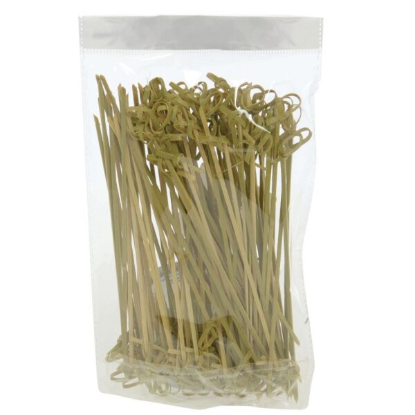 BAMBOO FLOWER KNOT PICK 3.5 INCH (50 EA/BAG) - Image 2