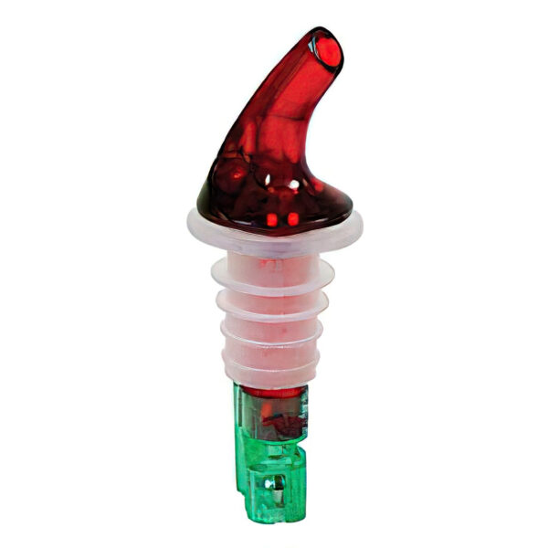 Pourer-Automatic Red Spout with Black/ No Collar -(1 dz/bag) - Image 2