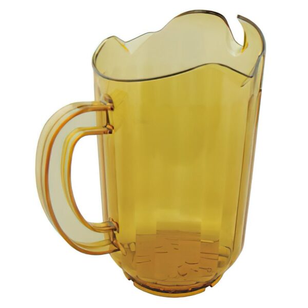 60 oz Polycarbonate Pitcher 3 Spout- Clear & Amber(12 ea/cs)