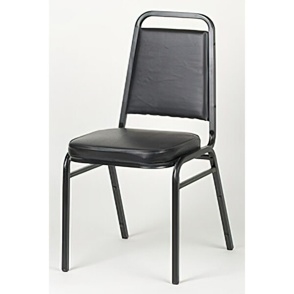 Stack Chair Black Frame with Black & Red Seat(4 ea/cs) - Image 2