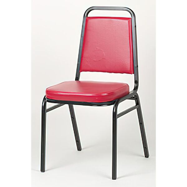 Stack Chair Black Frame with Black & Red Seat(4 ea/cs)