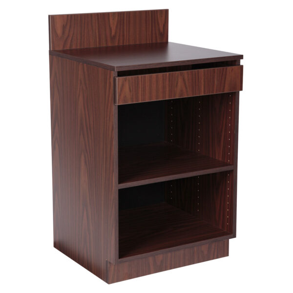 2Ft Serving Unit 1 Drawer 1 Shelf - Black/ Walnut (1ea/cs)