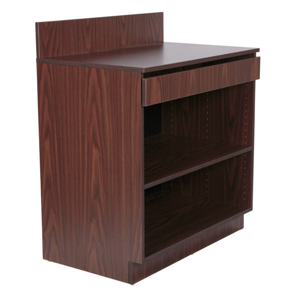 3Ft Serving Station 1 Drawer 1 Shelf- Black/Walnut (1 ea/cs)