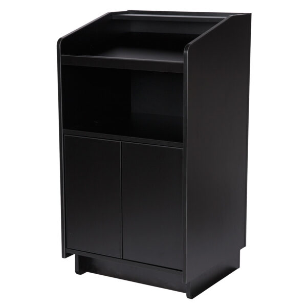 Podium/Maitre d' Station - Black/Walnut (1 ea/cs)