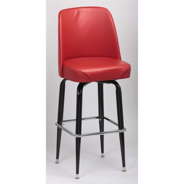 Stool Black Frame Chrome Ring with Bucket Seat(Black,Brown,Red,Crimson) - 2ea/cs( - Image 3