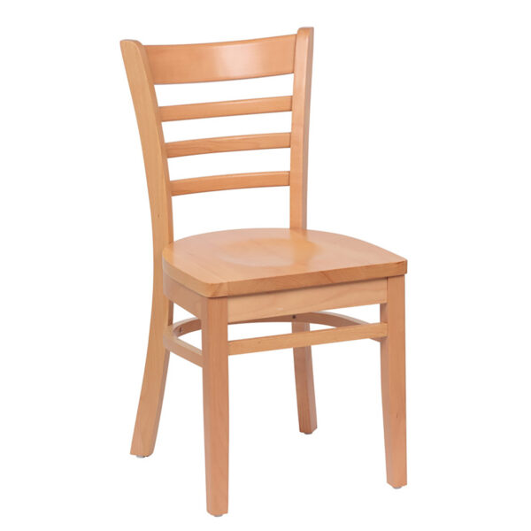 Ladder Back Chair - Hardwood & Upholstered Seats (2 ea/cs) - Image 9