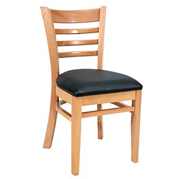 Ladder Back Chair - Hardwood & Upholstered Seats (2 ea/cs) - Image 8