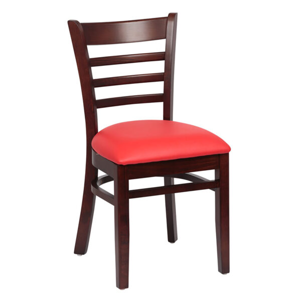 Ladder Back Chair - Hardwood & Upholstered Seats (2 ea/cs) - Image 6